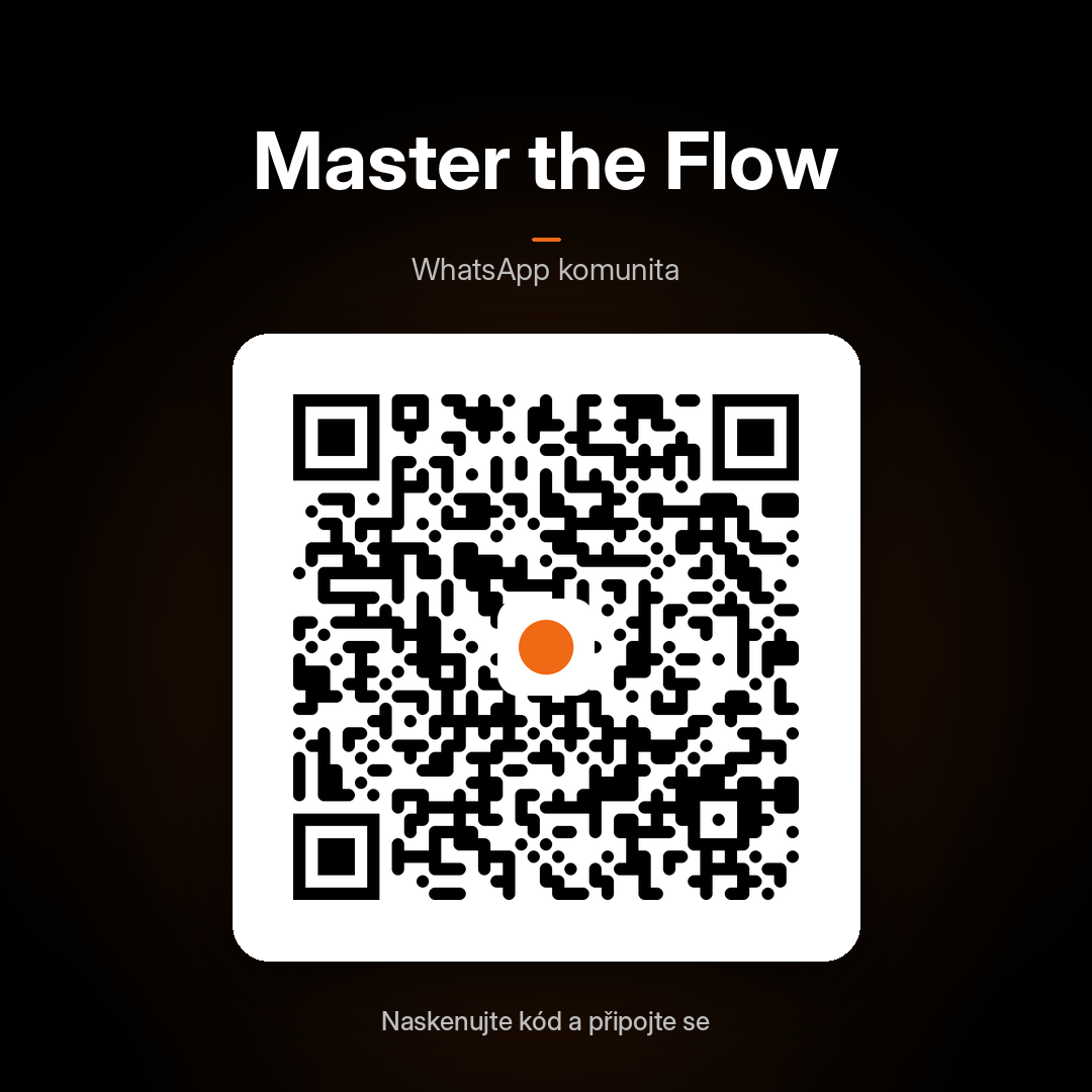 QR kód pro vstup do WhatsApp komunity Master the Flow